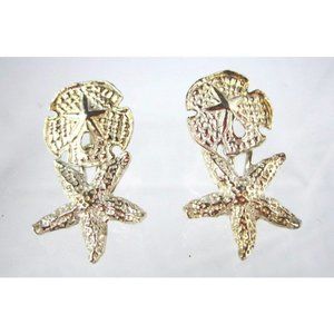 Sterling Silver STARFISH Earrings 925 5.4 grams silver posts 1" length